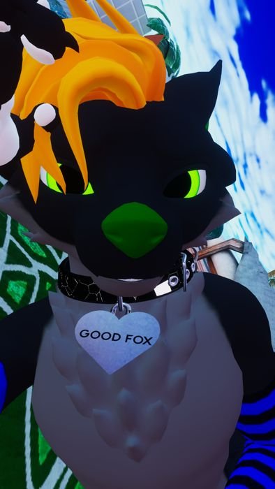Selfie de Kuramana avec son collier Good Fox